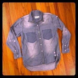 NWOT Pistola 100% Cotton Denim Style Button Up